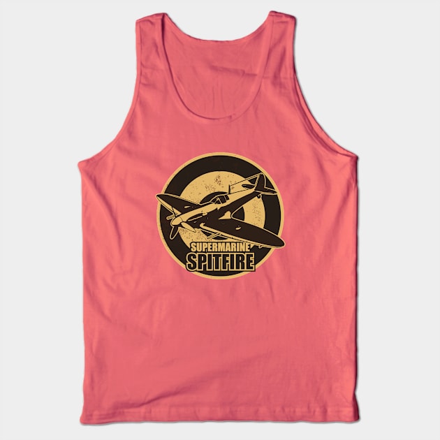 Supermarine Spitfire (distressed) Tank Top by Tailgunnerstudios